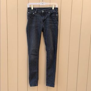 All Saints Mast fit jeans.  Black denim.